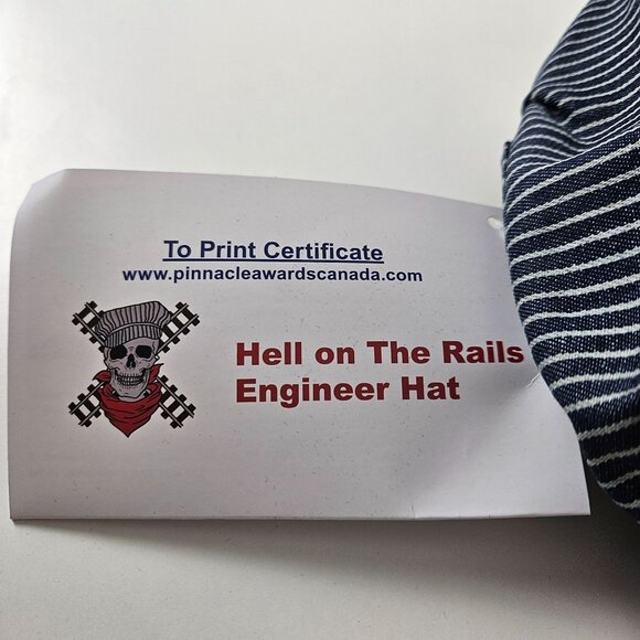 Choo Choo Mikeys Hell On The Rails Engineer Hat Skull & Crossbones Embroidery - Picture 11 of 11